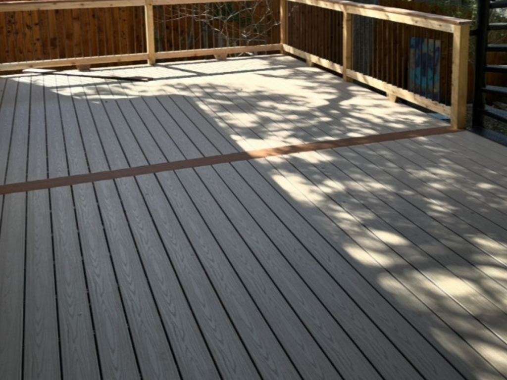 Sound deck framing assessed during structural inspection in Austin