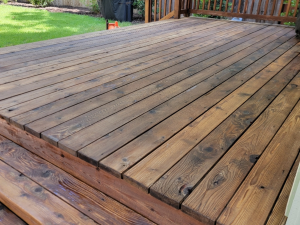 Professional deck structural assessment in progress on Austin home