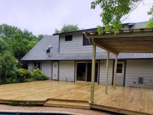 Decision matrix table for DIY versus professional deck repair scope