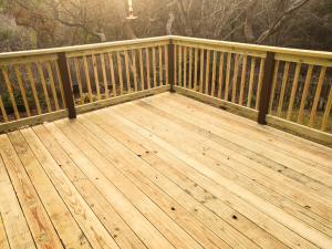Decision tree diagram for choosing deck repair versus replacement