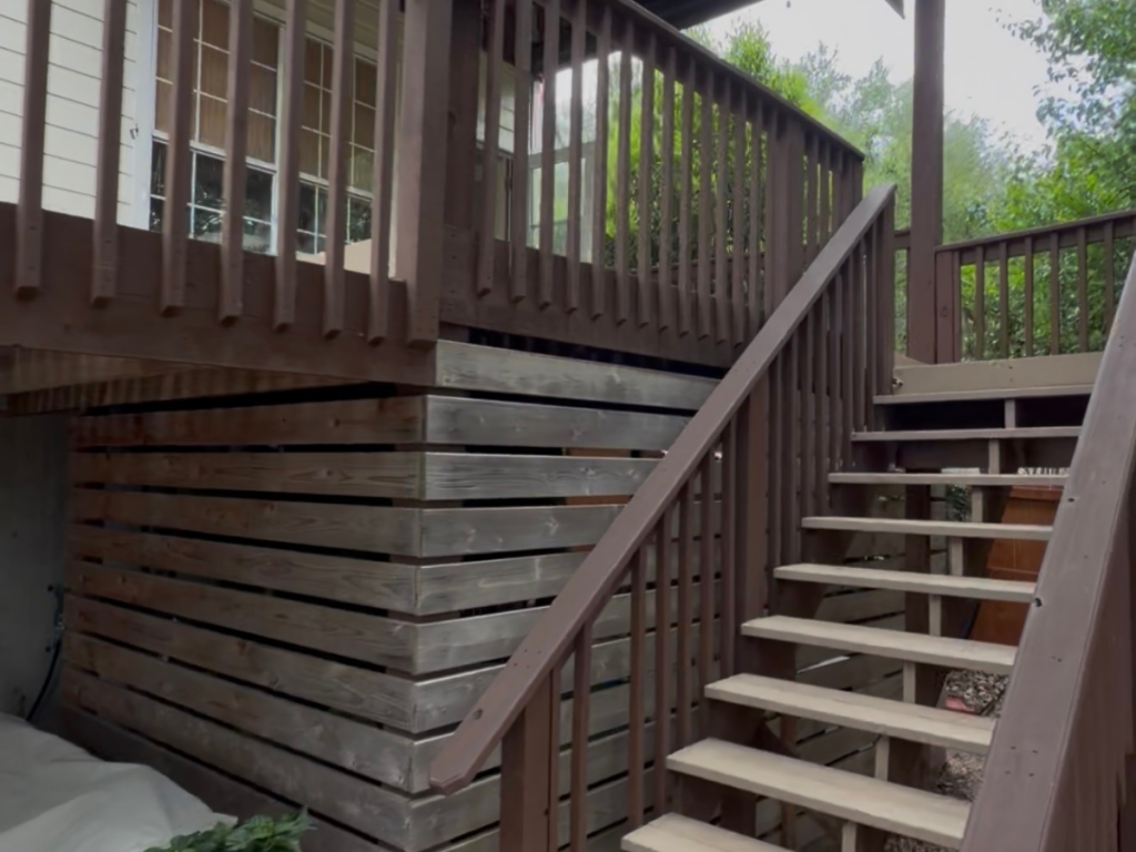 Aged deck showing structural failure signs requiring full replacement