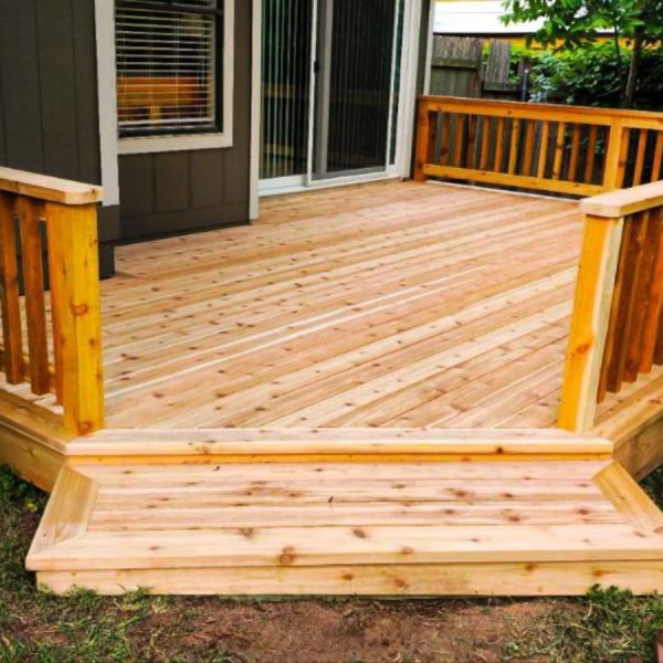 Buda Texas suburban neighborhood composite deck construction project