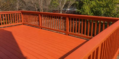 Western Red Cedar deck installation on traditional Austin Texas home