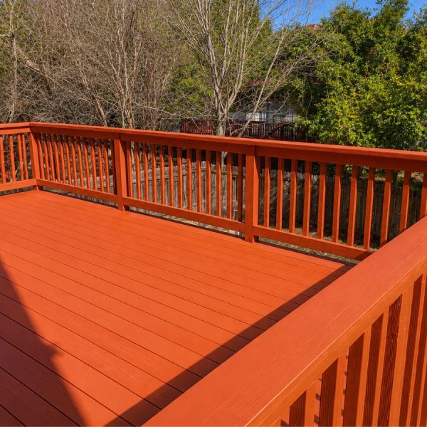 Western Red Cedar deck installation on traditional Austin Texas home