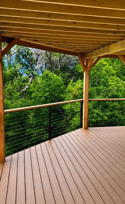 cedar deck railing austin