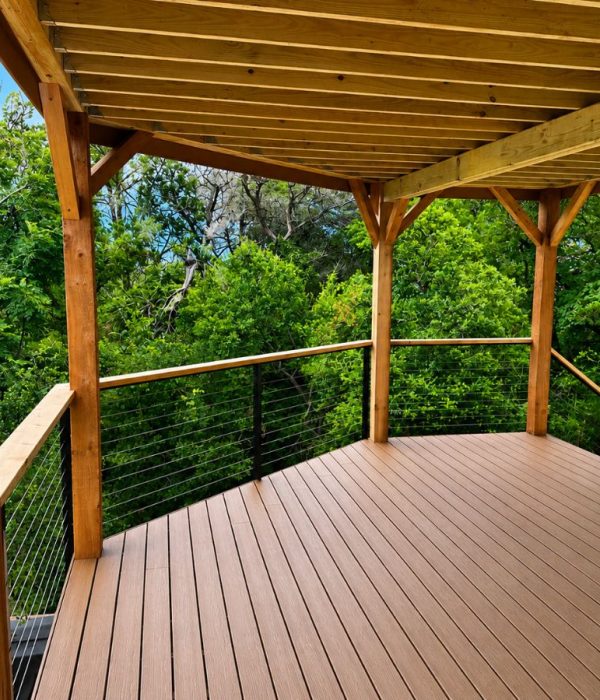 cedar deck railing austin