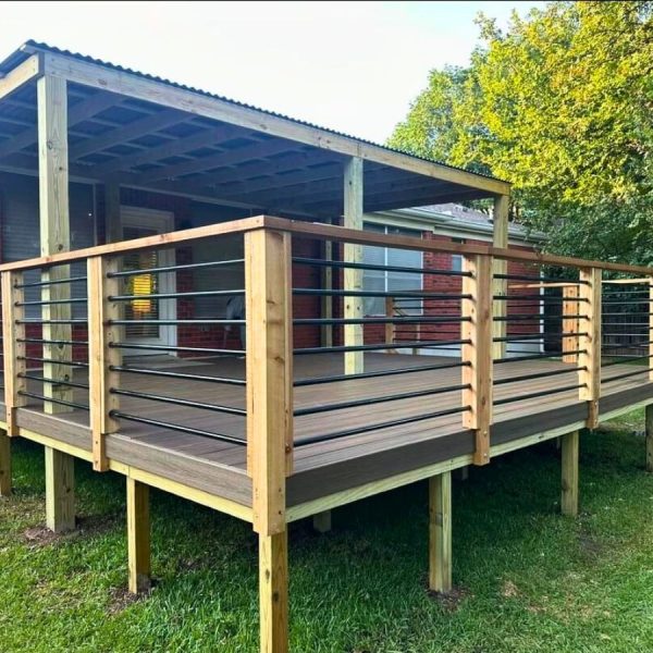 Multi-family residential deck construction on Austin apartment complex balcony