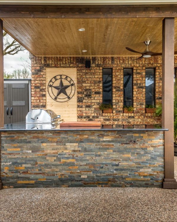outdoor kitchen deck integration austin