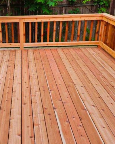 South Austin mid-century ranch home cedar deck restoration project