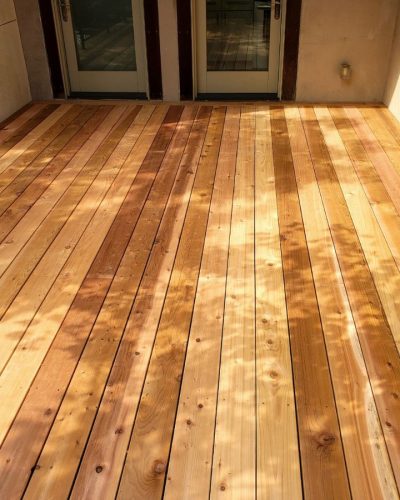 Cedar deck near Cypress Creek in Wimberley Texas Hill Country